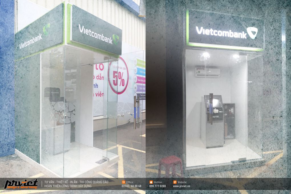 Thi công Booth ATM Vietcombank